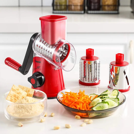 3-in-1 Manual Rotary Vegatable Fruit Slicer