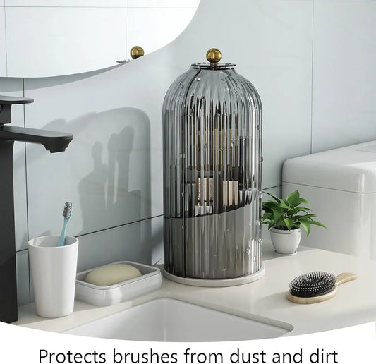 Luxury 360° Cosmetics Brush Holder with lid