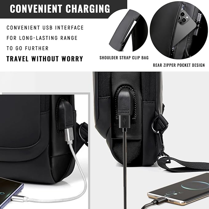 “Smart Umrah Bag – Anti-Theft Design with USB Charging Port for Safe Travel”