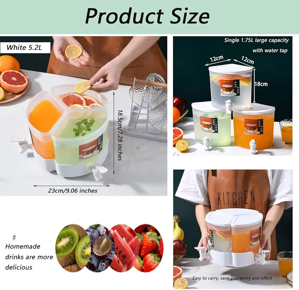 3 Tanks Cold Beverages Dispenser 5.2L