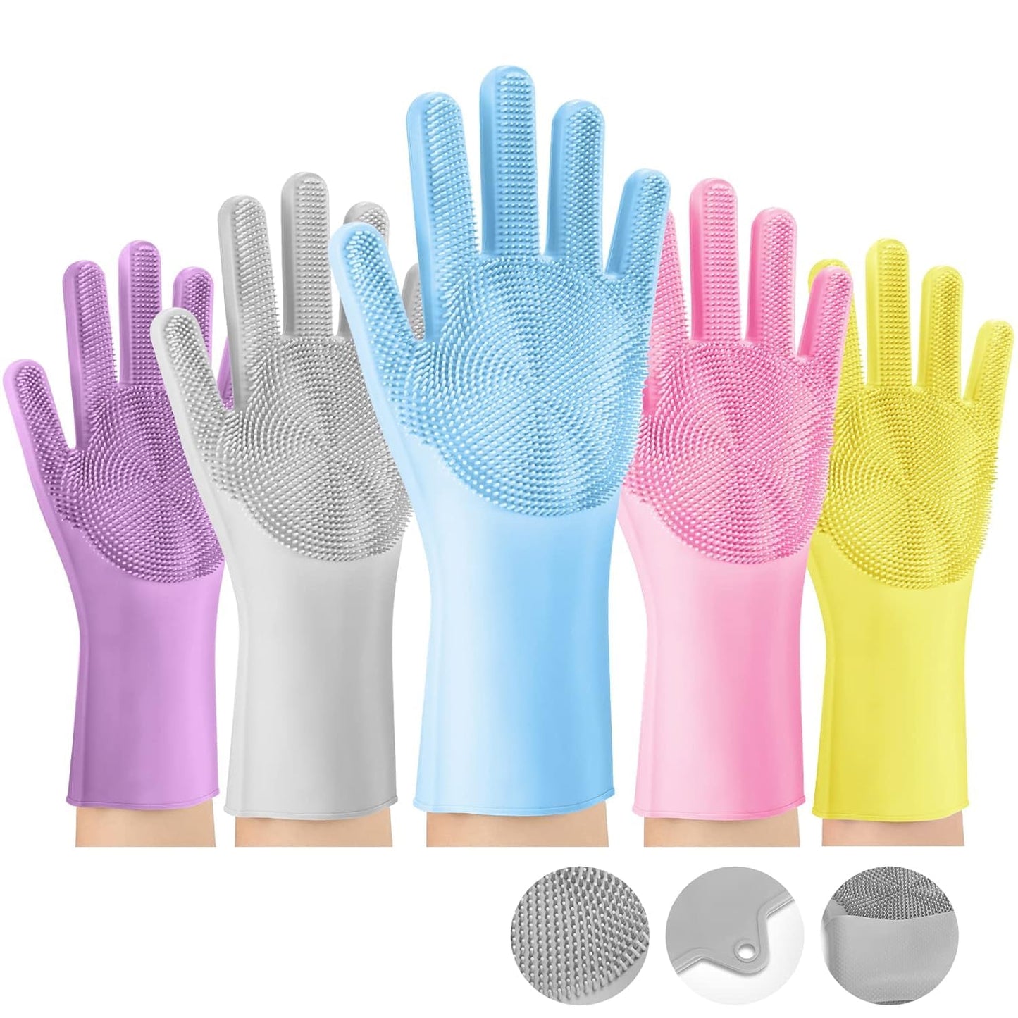 Magic Washing Gloves - Pair Of Silicone Washing Gloves
