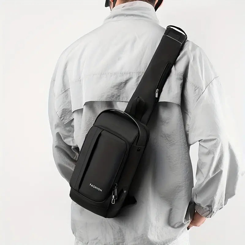 Men Multifunction Anti Theft USB Shoulder Bag Man Crossbody Cross Body Travel Sling Chest Bags Pack Messenger Pack