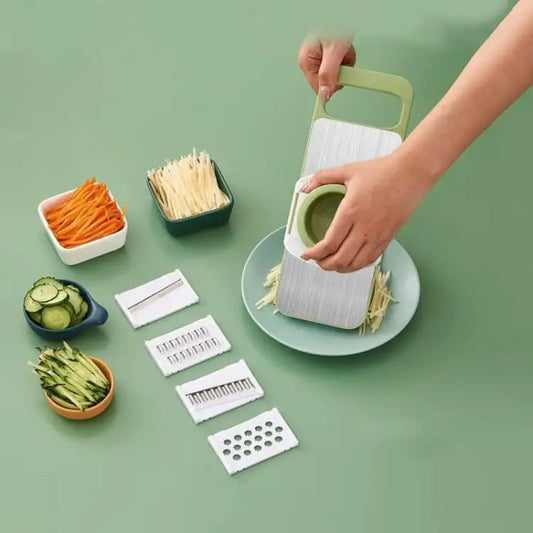 5in1 Manual Vegetable Stainless steel Slice Cutter (Box Packing)