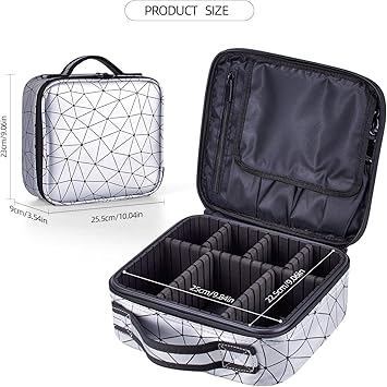Diamond cut makeup cosmetics bag