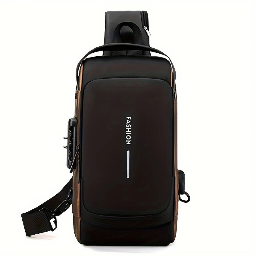 “Smart Umrah Bag – Anti-Theft Design with USB Charging Port for Safe Travel”
