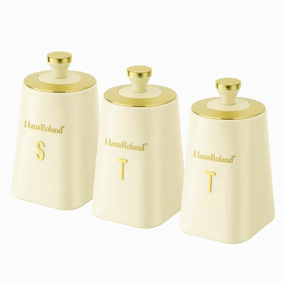 HausRoland Luxe Trio Canister Set - White