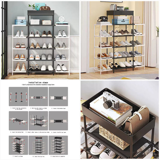 5-Tier Metal Shoe Rack