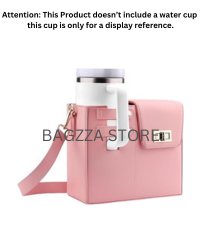 Leather Crossbody Bag with Stanley Cup Holder