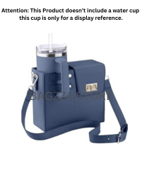 Leather Crossbody Bag with Stanley Cup Holder