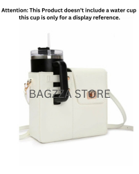 Leather Crossbody Bag with Stanley Cup Holder