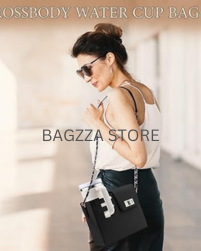 Leather Crossbody Bag with Stanley Cup Holder