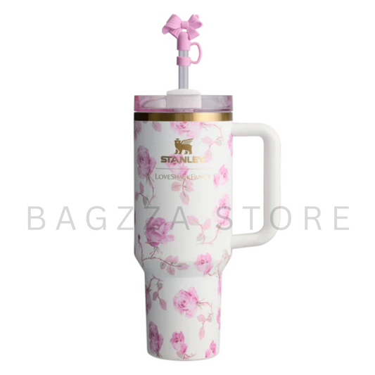 The Stanley x LoveShackFancy Quencher | 40 OZ | Ribbon Rosa