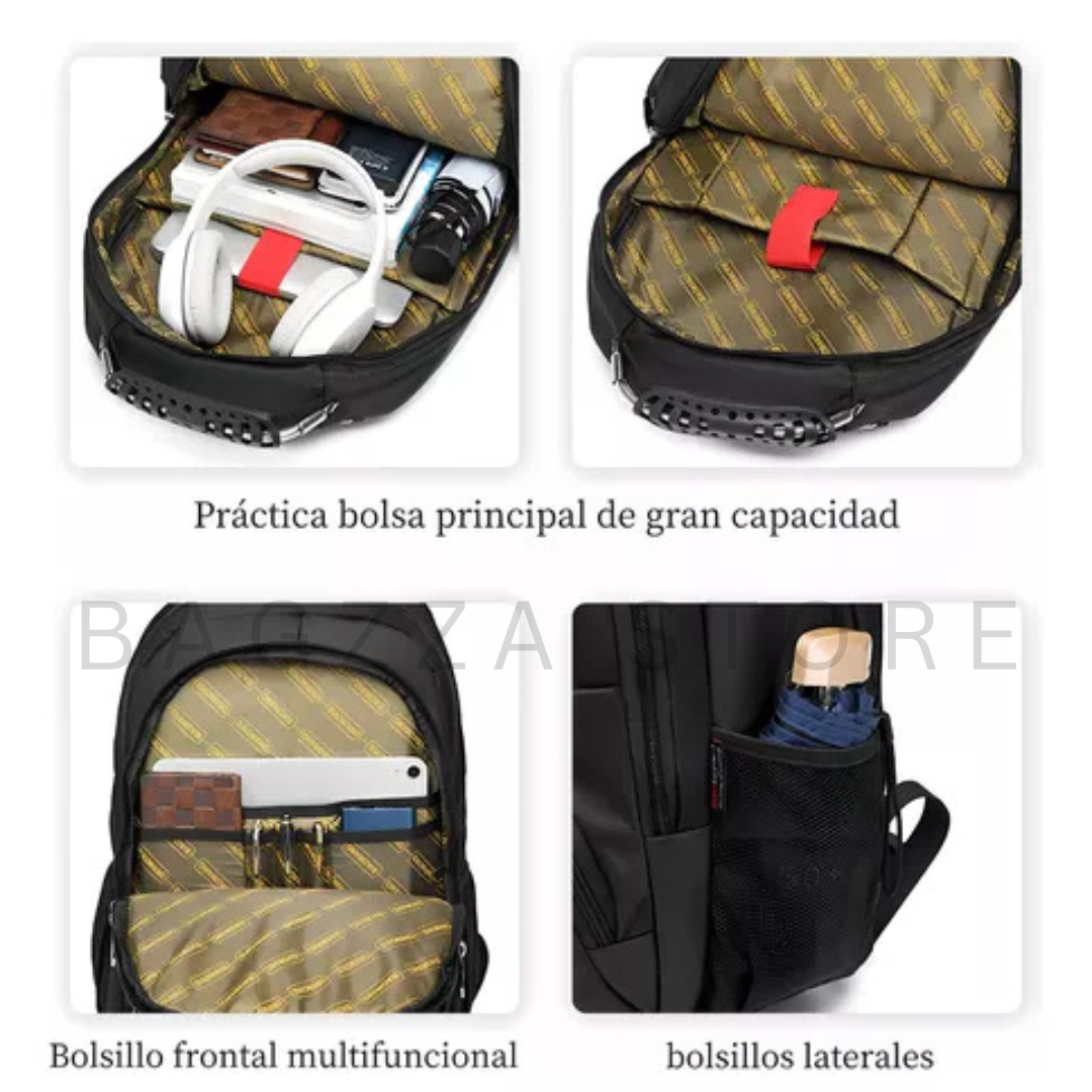 Biaowang School / Travel Backpack for 15.6-inch Laptop, with USB Charging Port, 35L Large Capacity, Black