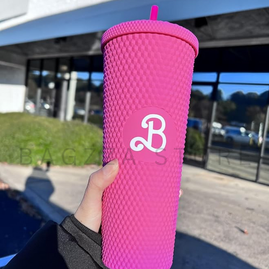 Acrylic Barbie Theme Tumbler with Straw | 700 ML | Airtight & Leakproof | Secure Cap | Pink Color | Box Packing