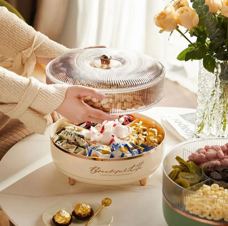 Luxury 5 Grid Dry Fruit Rotating Tray