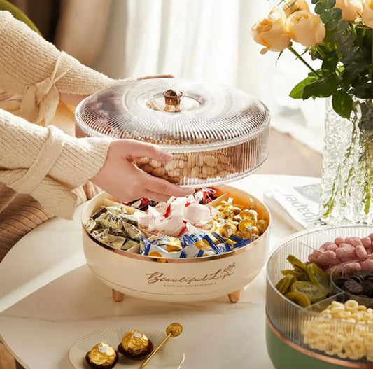 Luxury 5 Grid Dry Fruit Rotating Tray