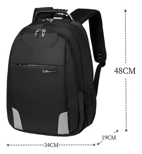 Biaowang School / Travel Backpack for 15.6-inch Laptop, with USB Charging Port, 35L Large Capacity, Black