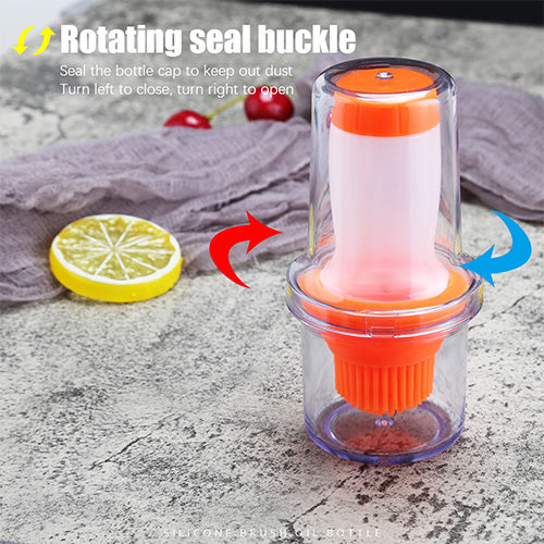 Extruded Silicone BBQ Oil Brush with Acrylic Bottle or Silicone Heat Resistant Baking Brushes Oil Bottle