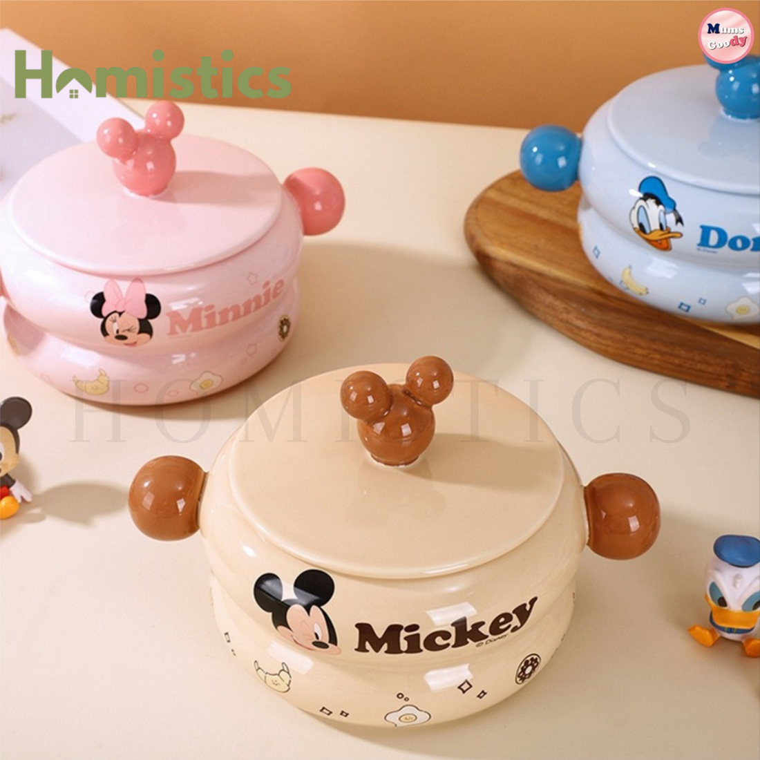 Walt Disney Porcelain Soup Pot 820ml - Mickey Mouse