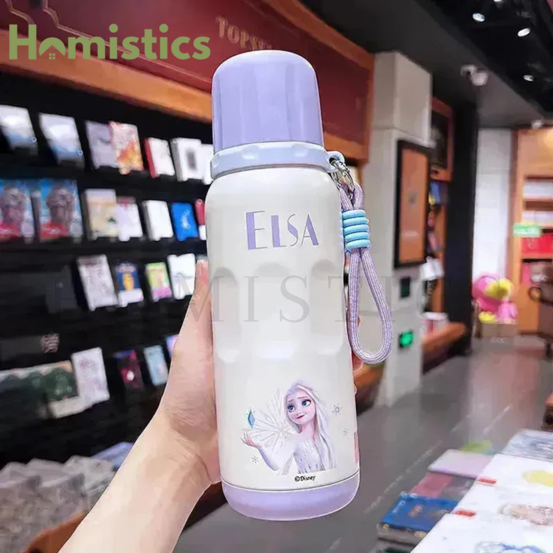 Walt Disney Frozen Elsa Insulated Water Bottle With Comfy Grip 600ml