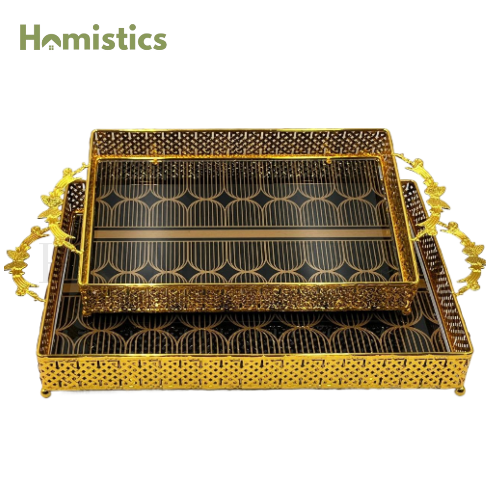 Luxury 2 PCS Rectangle Tray Set (L-03)