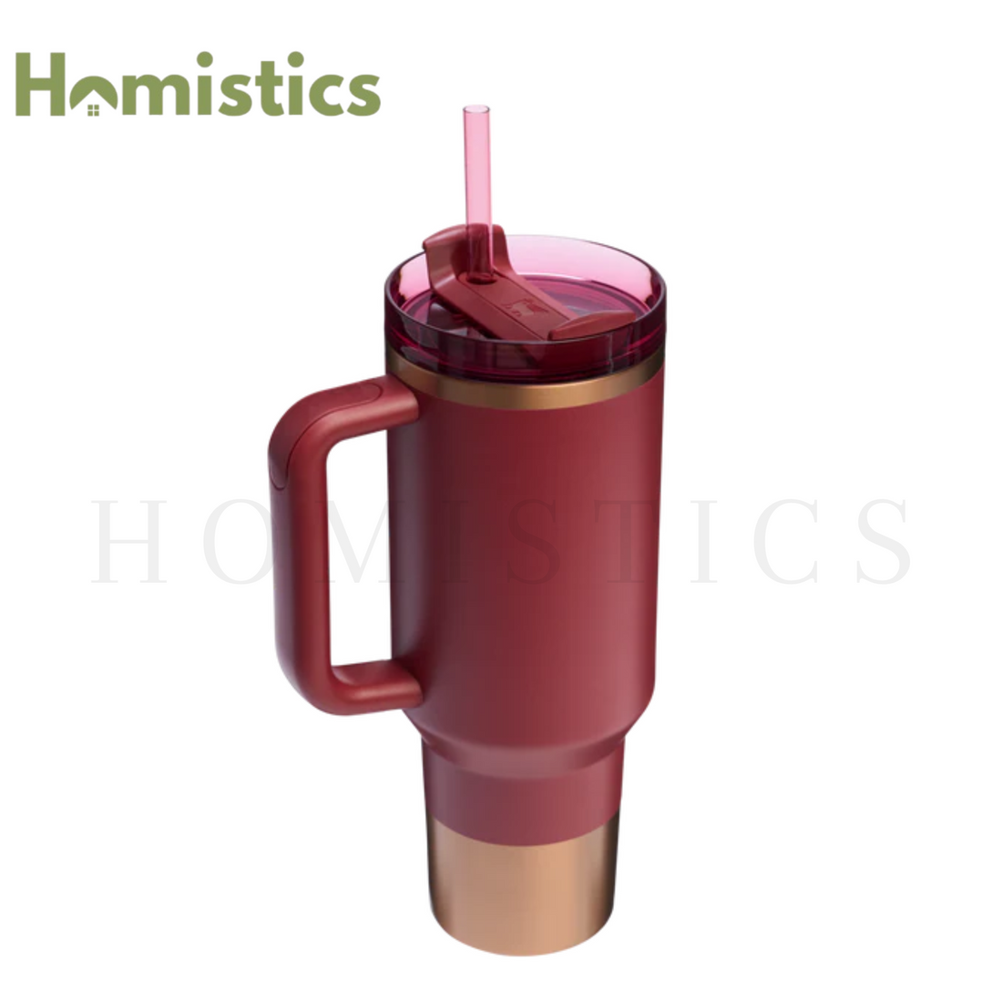 The Stanley Quencher H2.0 FlowState™ Tumbler | 40 Oz -Gilded Pomegranate