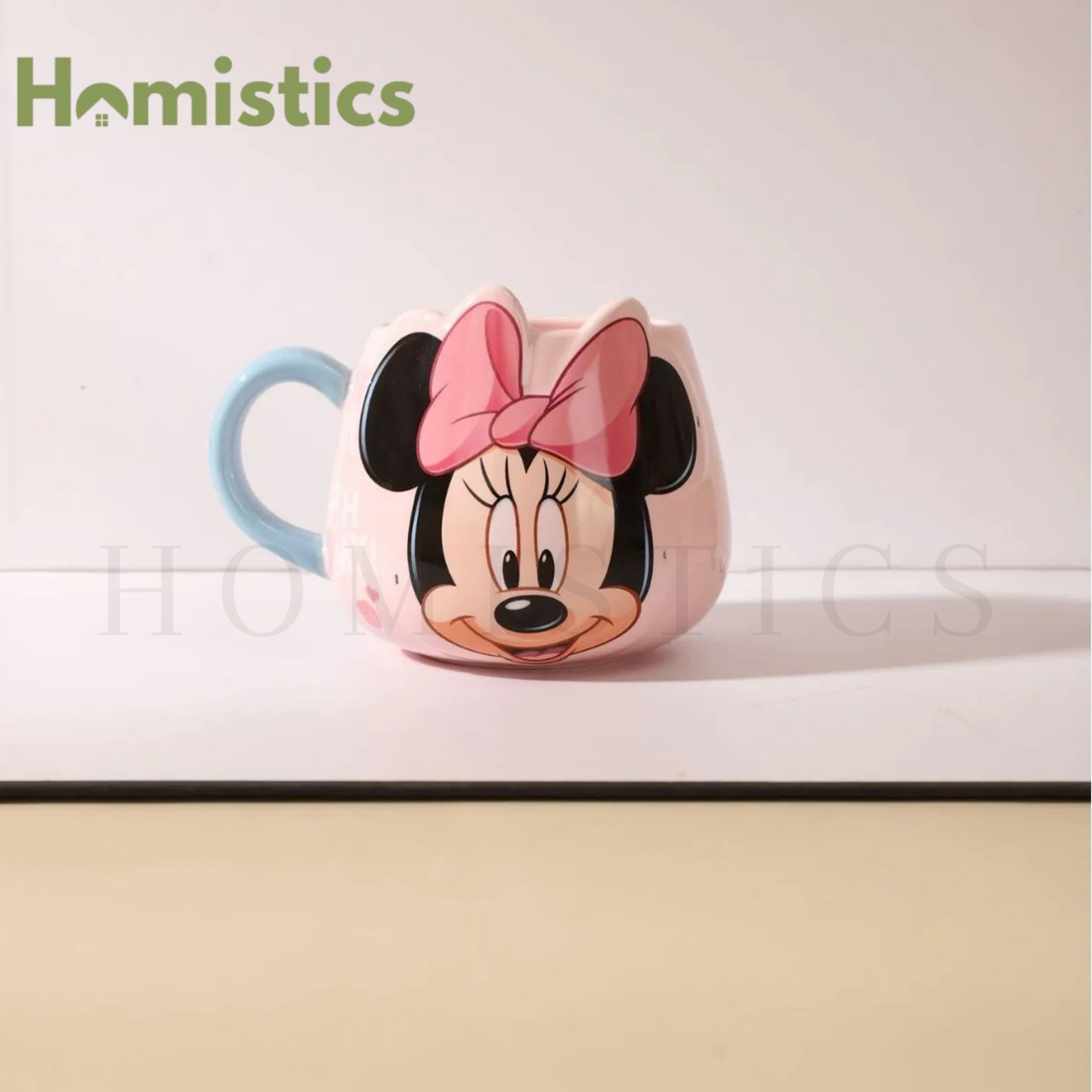 Walt Disney Embossed Character Coffee Mug - 450ml - Minnie Mouse - Porcelain