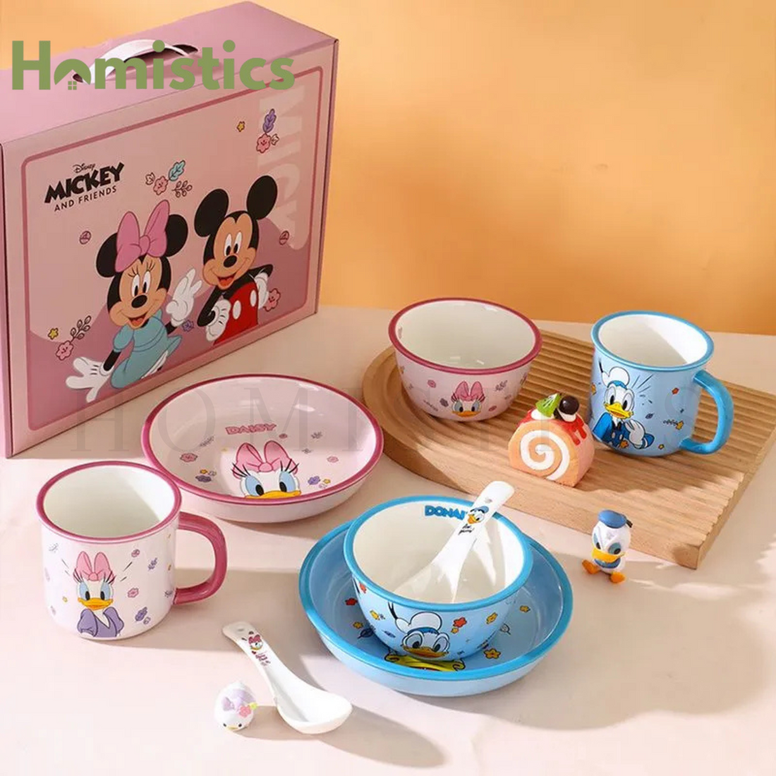Walt Disney Meal Set - 4PC - Daisy & Donald Duck - Porcelain