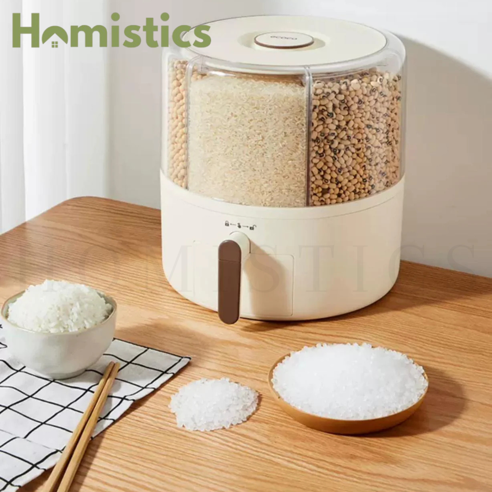 Ecoco 360° Rotating Cereal Dispenser – 10kg Multi-Grain Station