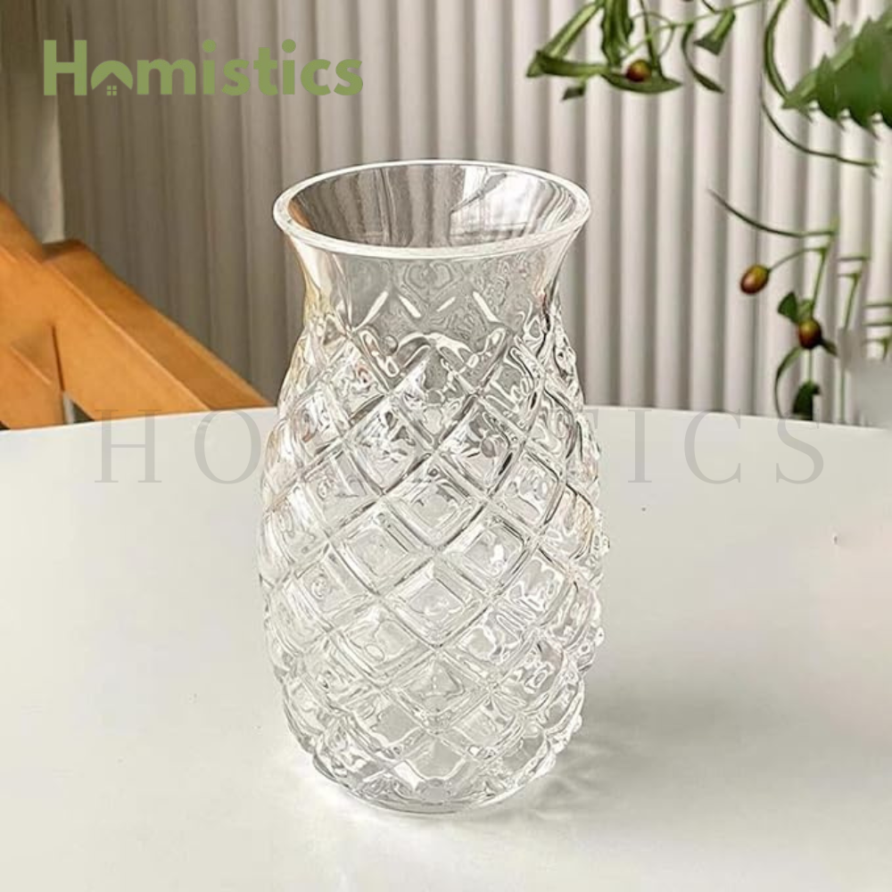 480ml Pineapple Shaped Cocktail Glass With Straw
