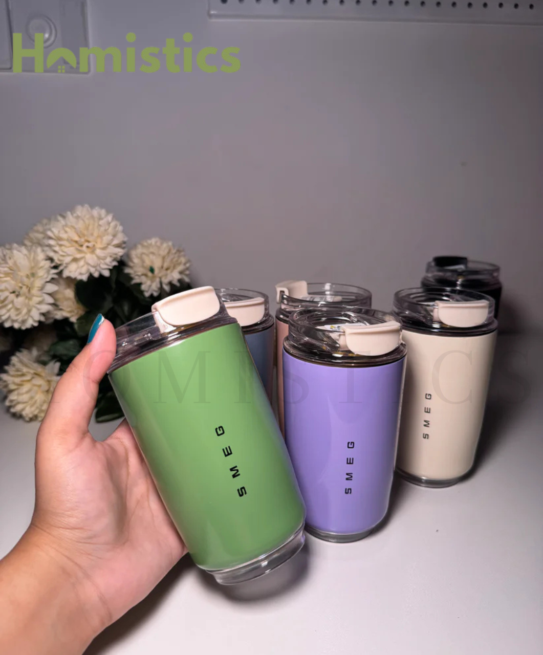 Smeg 240ml Hot & Cold Tumbler Glass (Green)