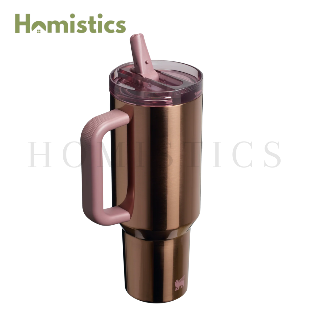 The Quencher ProTour Flip Straw Tumbler | 40 OZ - Polished Rose Gold