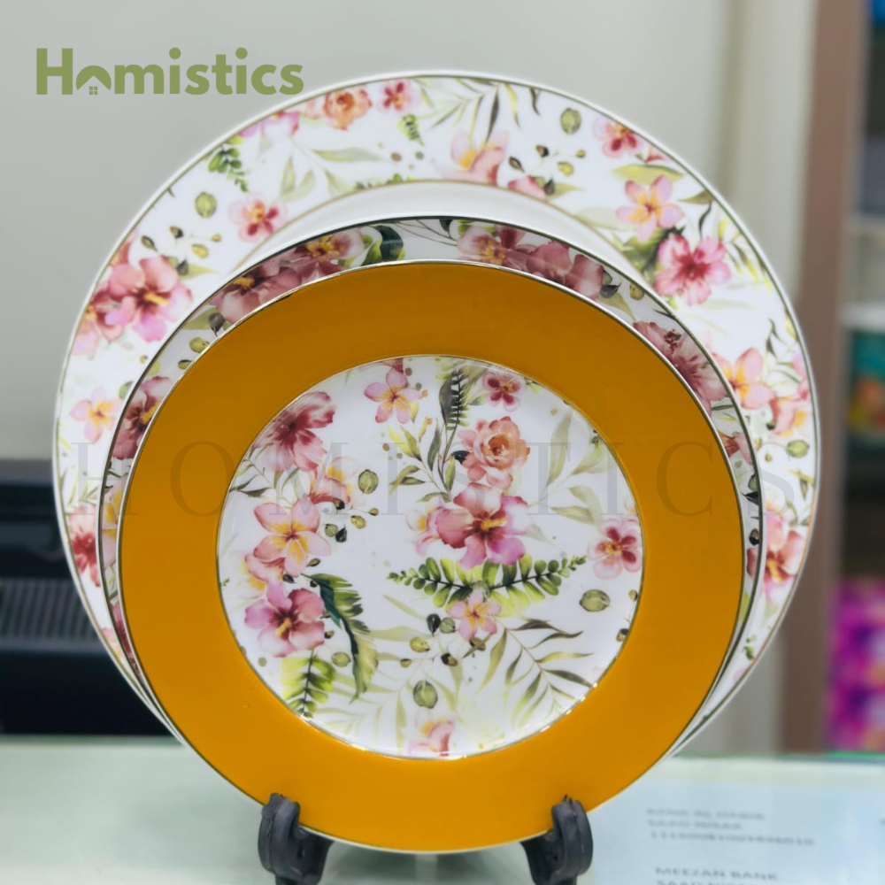 18-Piece UK Parliament Brand Bone China Plate Set