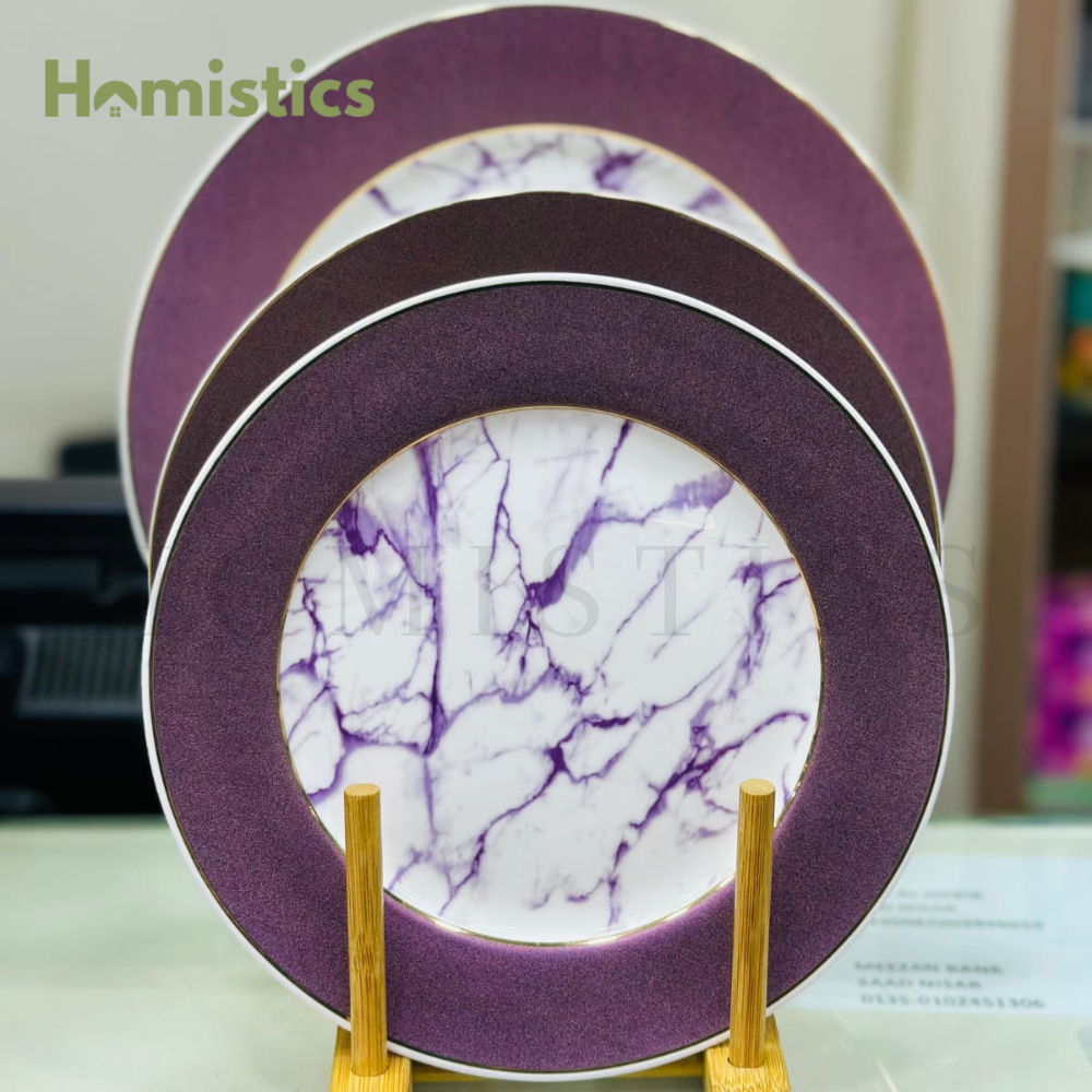 18-Piece UK Parliament Brand Bone China Plate Set