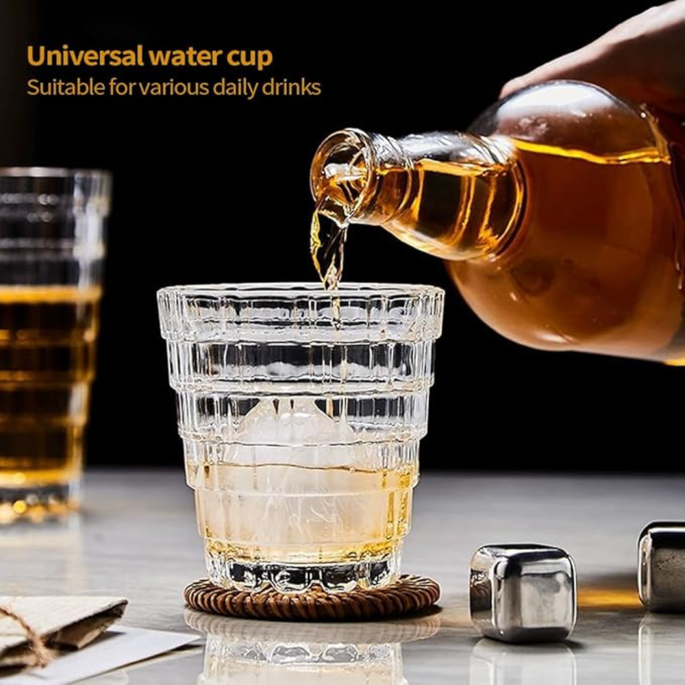 285ml Artistic Routine Use Drinl Glasses - Style Meets Everyday Functionality