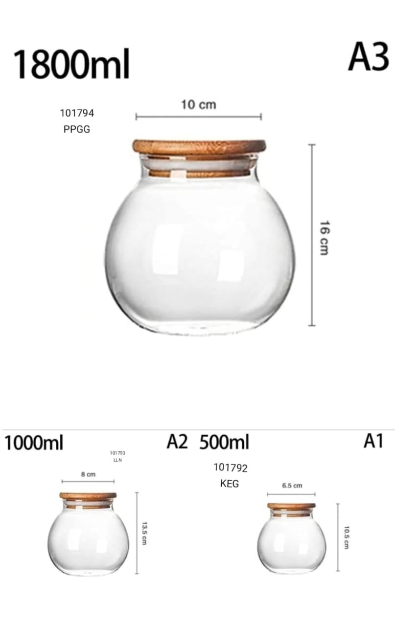 Elegant Landscape Glass Jar with Wooden Cap