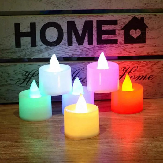 Multicolor Flameless cell operated candle (Pack of 4)