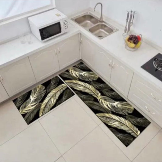 2 pcs set Kitchen , Bathroom ,HomeDecor Anti-Slip Absorbent Mat & Runner