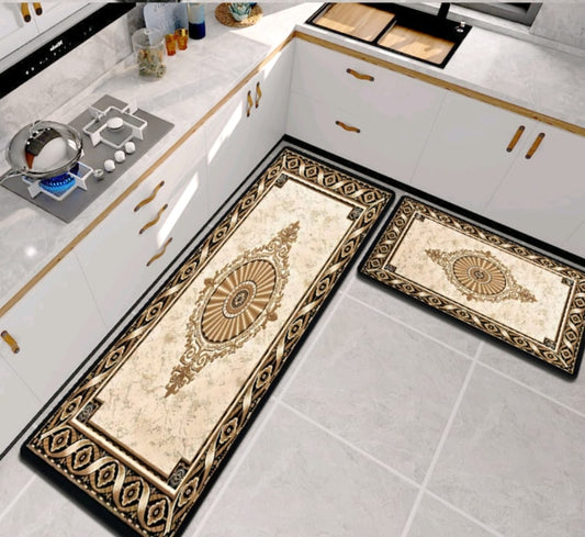 2 pcs set Kitchen , Bathroom ,HomeDecor Anti-Slip Absorbent Mat & Runner