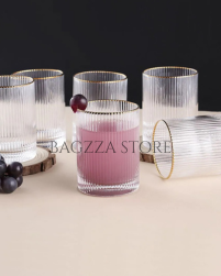 Crstal Glass Ridged Strip Gold Rip Glass