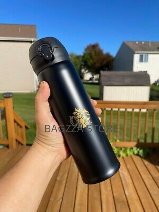 SB Insulated Tumbler - Black & Golden - 420ml