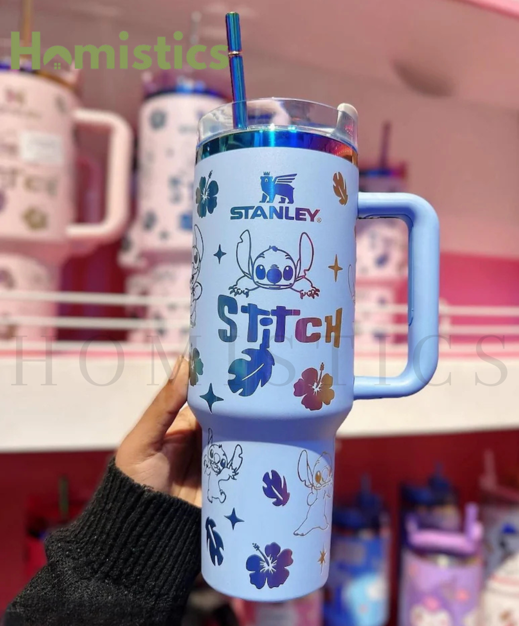 Stanley The Quencher H2.0 FlowState™ Tumbler | 40 OZ | Stitch Special With All Engrave Design