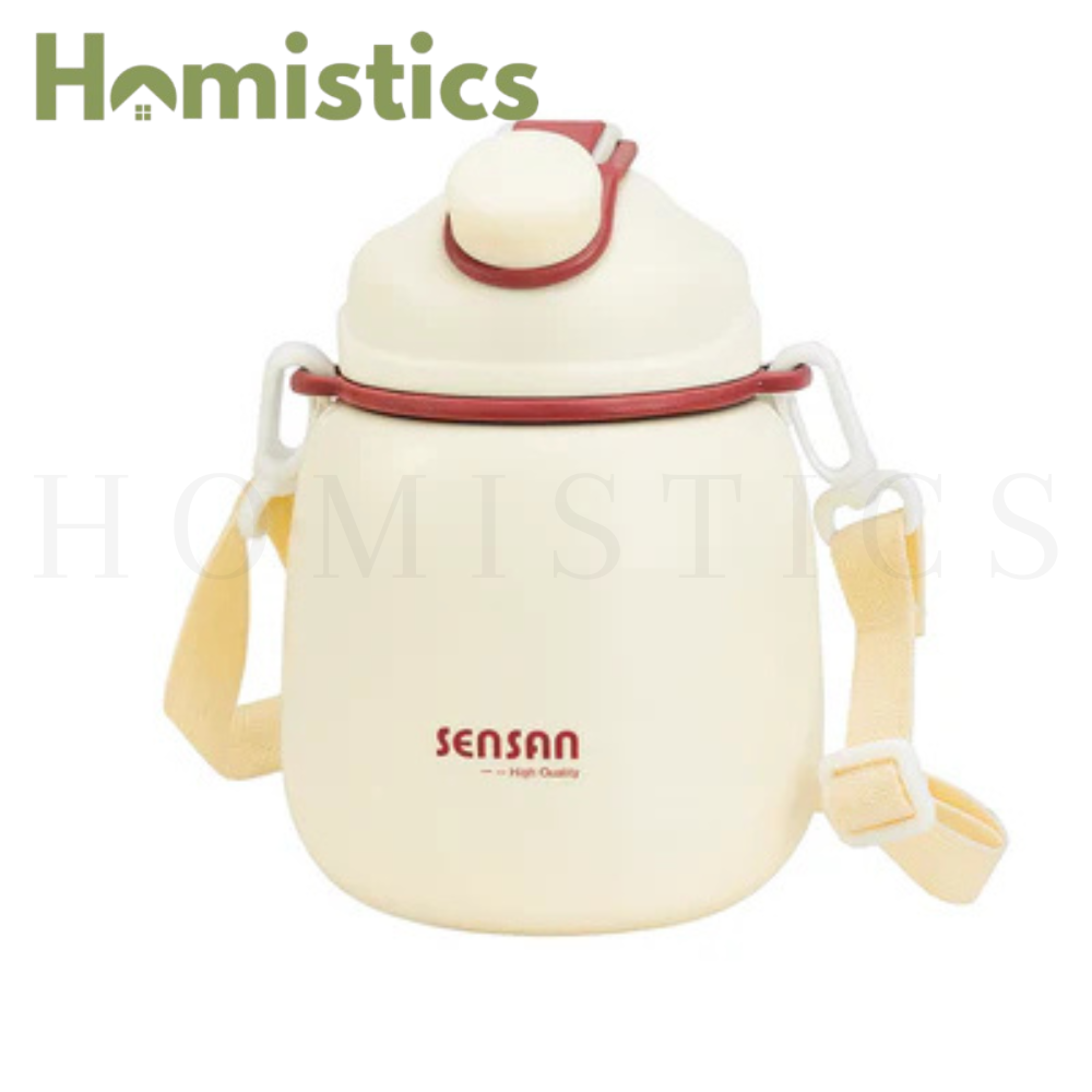 800ml Outdoor Vacuum Flask Sport Water Bottle - White