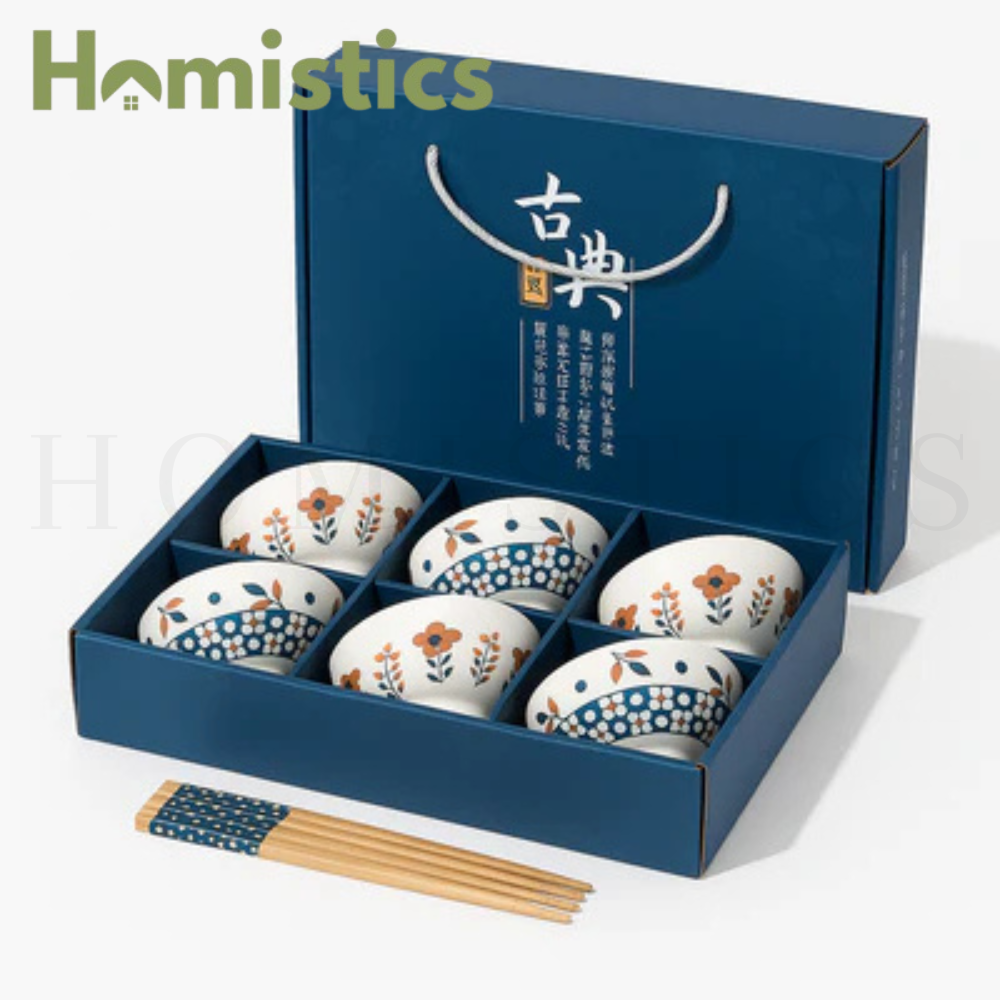 Japanese Heritage Ceramic Bowls - Set of 6