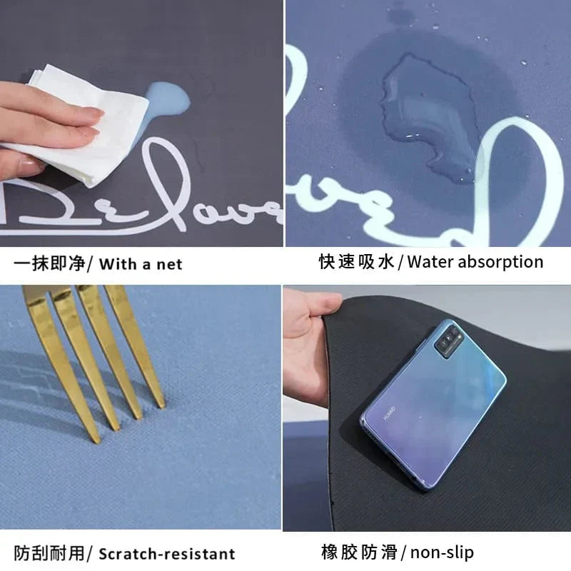 Printed Bath Mat Water Absorbent Non-Slip