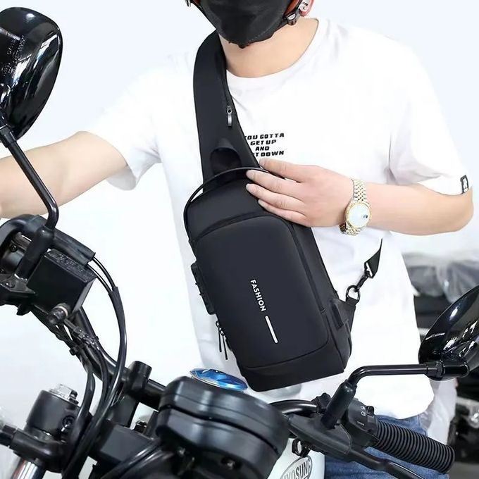 “Smart Umrah Bag – Anti-Theft Design with USB Charging Port for Safe Travel”