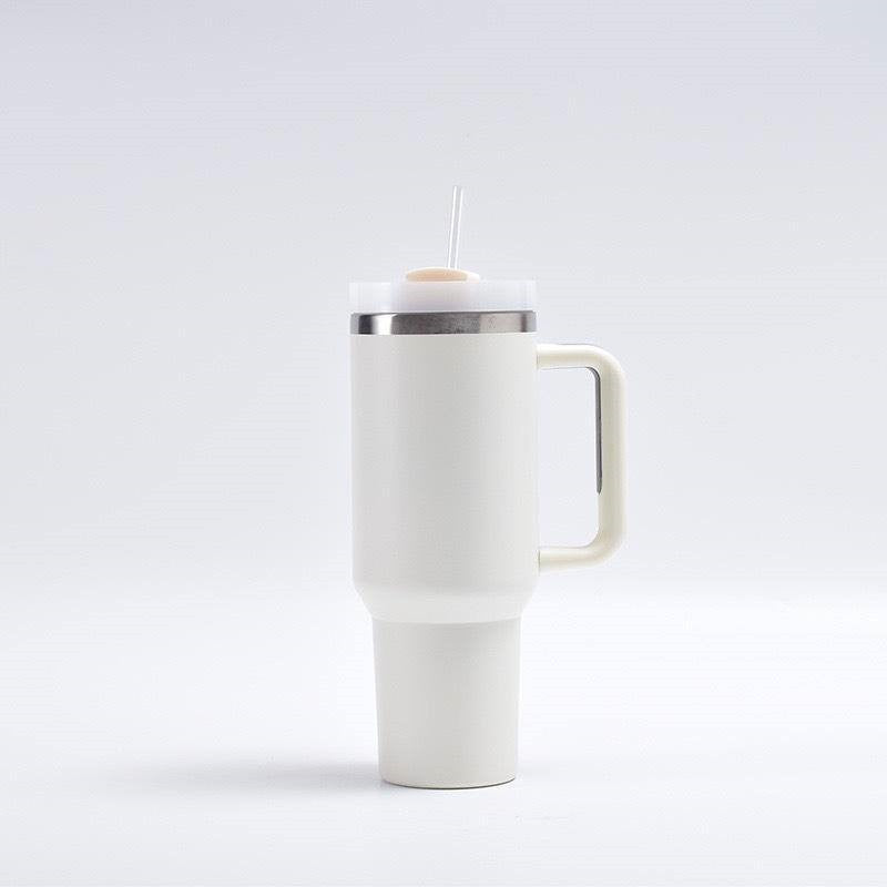 40oz Tumbler Cup with Handle & Straw - Stainless Steel Vacuum Insulated Mug(1200 ml)