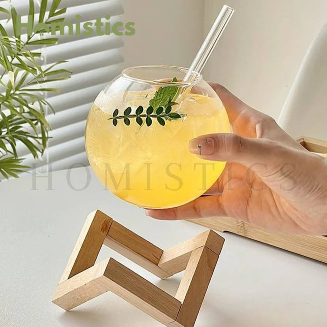 Lunar Glass with Wooden Stand | 200ml and 350ml