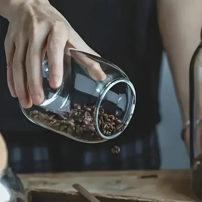 Glass Bottle Sealed Jar With Spherical Cork