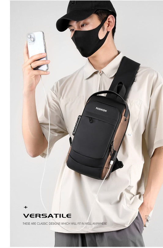 Crossbody Sling Bag for Men and Women,Waterproof Chest Bag Shoulder Bag Traveling Backpack Hiking Daypack